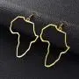 Fashion Gold Africa Map Hollow Out Drop Dangle Earrings for Girls Womens Minimalist Design Earrings Fashion Gold Africa Map Hollow Out Drop Dangle Earrings for Girls Womens Minimalist Design Earrings