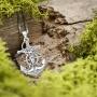 Honolulu Jewelry Company Sterling Silver Crucified Jesus on an Anchor Necklace Pendant with 18'' Box Chain