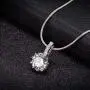 Women Fashion Necklace Earrings Round-Cut Cubic Zirconia Pendant Necklace Dangle Earrings Jewelry Set (White) Women Fashion Necklace Earrings Round-Cut Cubic Zirconia Pendant Necklace Dangle Earrings Jewelry Set (White)
