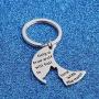 WUSUANED Howling Wolf On The Moon Keychain Only A True Wolf Will Fall in Love with The Moon Wolf Jewelry Gift for Women