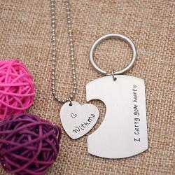 O.RIYA I Carry Your Heart with Me Stainless Steel Jewelry Necklace, Valentines Day Gifts for Him