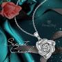DANCING HEART ✦Daybreak✦ Women Necklaces Valentine Jewelry Gifts for Women 3A Cubic Zirconia Necklaces Flower Necklaces Romantic Gift for Women