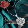DANCING HEART ✦Daybreak✦ Women Necklaces Valentine Jewelry Gifts for Women 3A Cubic Zirconia Necklaces Flower Necklaces Romantic Gift for Women