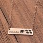 Zuo Bao Sweet Mama Bear Bar Necklace Mother Necklace Mama Bear Jewelry for New Mom