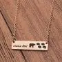 Zuo Bao Sweet Mama Bear Bar Necklace Mother Necklace Mama Bear Jewelry for New Mom