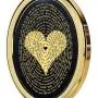 Nano Jewelry Gold Plated Silver Love Necklace I Love You in 120 Languages Pendant Inscribed in 24k Gold in Miniature Text onto a Romantic Oval Black Onyx Gemstone for Women, 20'' Figaro Chain