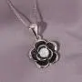 CiNily Rose Flower Pendant Necklace for Women Girls White Fire Opal Jewelry 18K White Gold Plated Enamel Flower Gemstone Pendant Necklace CiNily Rose Flower Pendant Necklace for Women Girls White Fire Opal Jewelry 18K White Gold Plated Enamel Flower Gemstone Pendant Necklace