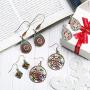 4 Pairs Bohemian Vintage Dangle Earrings Retro Rhinestone Earrings Boho Dangle Drop Earrings for Women Girls (Style A)
