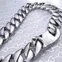 Mens Necklace Jewelry very heavy 316L Stainless Steel 24mm and 32mm width