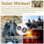 FaithHeart Saint Michael The Archangel Brooches Pin Badges for Clothes Bags Backpacks - Lapel Pins Amulet for Men Women Decoration Jackets Accessory Talisman (Gift Packaging)