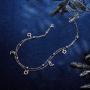 DAOCHONG Anklet for Women S925 Sterling Silver Adjustable Foot Ankle Bracelet