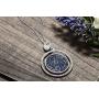 Gem Stone King 2 Inch Moonlight Crystal Dust Double Circle Pendant Made with Swarovski Crystals