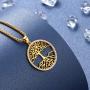 Beautlace Tree of Life Necklace Silver/18K Gold/Black Gun Plated Family Trees Pendant Charm Jewelry Gifts for Men/Women Girls