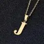Fashion Initial Letter Pendant Necklace Stainless Steel Gold Color Mens Womens Custom Capital Letter Name Necklace Personalized Jewelry Gift(Letter J) Fashion Initial Letter Pendant Necklace Stainless Steel Gold Color Mens Womens Custom Capital Letter Name Necklace Personalized Jewelry Gift(Letter J)