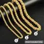 Jewelry Kingdom 1 Byzantine Chain Necklace or Bracelet for Men and Women, Thick of 8mm, Length of 7-30inches (Color of 14K Gold or Sterling Silver) Jewelry Kingdom 1 Byzantine Chain Necklace or Bracelet for Men and Women, Thick of 8mm, Length of 7-30inches (Color of 14K Gold or Sterling Silver)