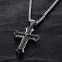 Linorui Mens Stainless Steel Nail Cross Pendant Necklace for Men Women Lords Prayer Big Pendant Cross Necklace for Men Linorui Mens Stainless Steel Nail Cross Pendant Necklace for Men Women Lords Prayer Big Pendant Cross Necklace for Men