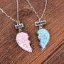 MJartoria BFF Necklaces for 2 - Split Heart Mermaid Tail Pendant Best Friends Forever Friendship Necklace Gifts for Girls