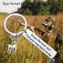 WSNANG Hunting Gift Enjoy The Hunt But Find Your Way Back to Me Keychain Gift for Hunter Dad Husband Boyfriend Brother Wildlife Outdoorsman Jewelry