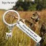 WSNANG Hunting Gift Enjoy The Hunt But Find Your Way Back to Me Keychain Gift for Hunter Dad Husband Boyfriend Brother Wildlife Outdoorsman Jewelry