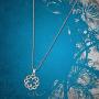 Angemiel 925 Sterling Silver CZ Good Luck Celtic Knot Cross Vintage Pendant Necklace Womens