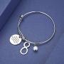 CJ&M Aunt Niece Bracelet Bangle Bracelet - Aunt Jewelry- Bracelets for Aunts and Nieces-Gift for Special Aunt & Niece
