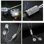Z-Jeris Womens Crystal Flower Jewelry Tassel Pendant Long Chain Necklace