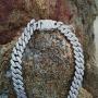 GOLD IDEA JEWELRY Hip Hop Heavy 14k Gold Plated /white gold Plated Full Iced Out Miami Cuban Link Chain Necklace or Bracelet 12MM
