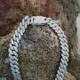 GOLD IDEA JEWELRY Hip Hop Heavy 14k Gold Plated /white gold Plated Full Iced Out Miami Cuban Link Chain Necklace or Bracelet 12MM