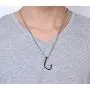 HUANIAN Jewelry Mens Stainless Steel Fishhook Fish Hook Pendant Necklace with 24'' Chain HUANIAN Jewelry Mens Stainless Steel Fishhook Fish Hook Pendant Necklace with 24'' Chain