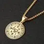 HZMAN Stainless Steel Sigil of Archangel Thavael Talisman Pendant Necklace 22+2 Inch Chain HZMAN Stainless Steel Sigil of Archangel Thavael Talisman Pendant Necklace 22+2 Inch Chain