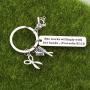 POTIY Hair Stylist Gift Hair Stylist Keychain Hairdresser Gift Barbers Keychain Religious Jewelry Bible Verse Keychain Comb Hair Drier Charm Jewelry Barbers Graduation Gift