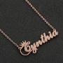 SKQIR Personalized Custom Name Crown Initial Necklace for Women Girls Any Name Bar Pendant Necklaces Jewelry Chain