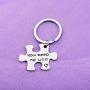 MAOFAED Sister Puzzle Keychain Couple Keychain Set You Keep Me Wild Ill Keep You Safe Keychain Set of 2