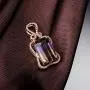 KEETEEN Colorful Life Sterling Silver Necklace with Princess Cut Pendant in Simulated Gemstones