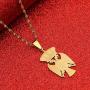 Stainless Steel Republic of Serbia Eagle Pendant Necklace for Women Men Srbija Serbian Chain Jewelry