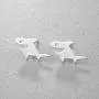 Chengxun Dainty Shark Post Stud Earrings Polished Silver Gold Handmade Jewelry Chengxun Dainty Shark Post Stud Earrings Polished Silver Gold Handmade Jewelry