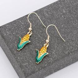 Fashion Women Jewelry Corn Dangle Earrings Plants Nature Charm Earrings for Girls