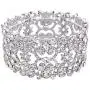 EVER FAITH Womens Austrian Crystal Bride Heart Art Deco Elastic Stretch Bracelet Clear EVER FAITH Womens Austrian Crystal Bride Heart Art Deco Elastic Stretch Bracelet Clear