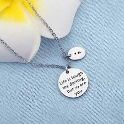 Gzrlyf Life is Tough but so are You Bracelet Semicolon Mental Health Awareness Jewelry Surgery Recovery Gifts
