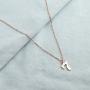 ENSIANTH Lucky Number Necklace Stainless Steel Pendant Necklace Birthday Gift Rose Gold Necklace Number 0-9