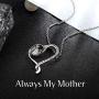 Subiceto Mom Necklace for Women Always My Mother Forever My Friend Love Heart Pendant Mothers Necklace Jewelry for Mom Wife Aunt Grandma