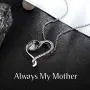 Subiceto Mom Necklace for Women Always My Mother Forever My Friend Love Heart Pendant Mothers Necklace Jewelry for Mom Wife Aunt Grandma