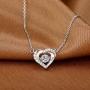 YINSHIFU Personalized Name Necklace 925 Sterling Silver Beating Heart Pendant with Simulated Birthstone Promise Necklace Forever Love Jewelry Gift for Women