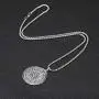 VASSAGO Stainless Steel Fourth Pentacle of Mercury Pendant Necklace Key of Solomon Seal Round Charm Wide Chain Talisman Jewelry for Men VASSAGO Stainless Steel Fourth Pentacle of Mercury Pendant Necklace Key of Solomon Seal Round Charm Wide Chain Talisman Jewelry for Men