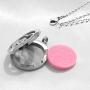 Third Time Charm Mother And Child Essential Oil Diffuser Necklace I Love You To The Moon And Back Engraved Locket Aromatherapy Jewelry, 12 Refill Pads