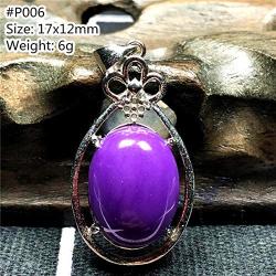 Necklace Pendant Natural Purple Phosphosiderite Beads Jewelry for Women Men Crystal 17x12mm Beads Silver Gemstone AAAAA