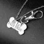 Kebaner Dog Bone Shaped Best Friends Necklace Keychain BFF Jewelry Dog Gift 2pcs/Set - Stainless Steel