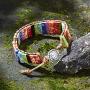 Imperial Jasper Chakra Bracelet Handmade Leather Sunflower Button Adjustable Wrap Bracelet Bohemian Multi Color Woven Natural Stone Yoga Tube Beaded Healing Jewelry for Womens Girls Friendship