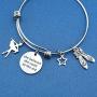 SIDIMELO Infinity Collection Sister Charm Bangle Bracelet Perfect Jewelry Gifts for Sister