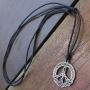 Pagan Jewelry Celtic Peace Sign Hippie Democracy Freedom Magic Wicca Silver Pewter Unisex Mens Pendant Necklace Protection Amulet Wealth Prosperity Money Lucky Charm Safe Travel Talisman Chain Choker